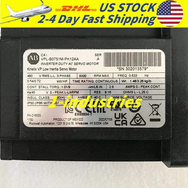 Серводвигатель Allen-Bradley VPL-B0751M-PK12AA