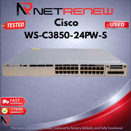 Коммутатор Cisco WS-C3850-24PW-S