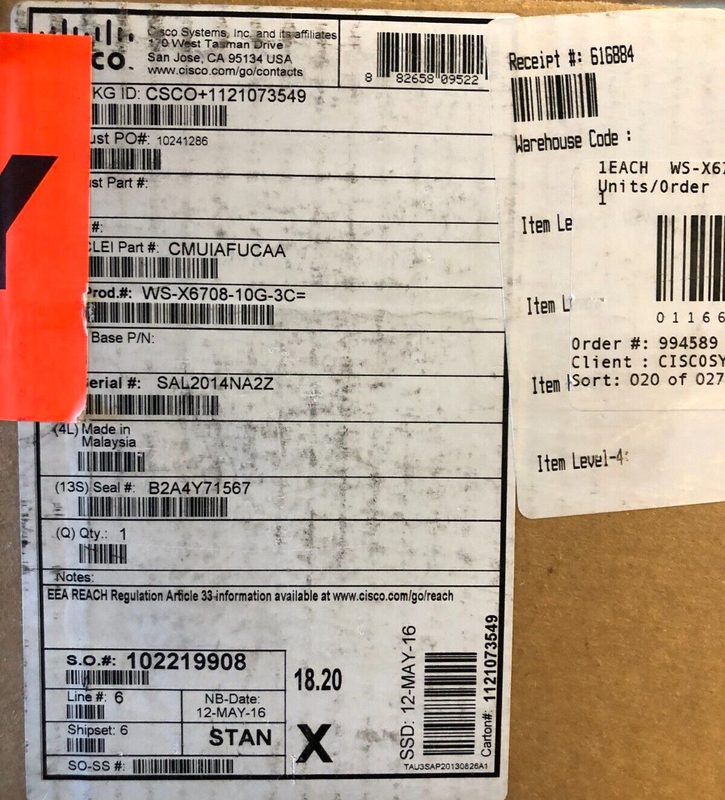 Коммутатор Cisco WS-X6708-10G-3C