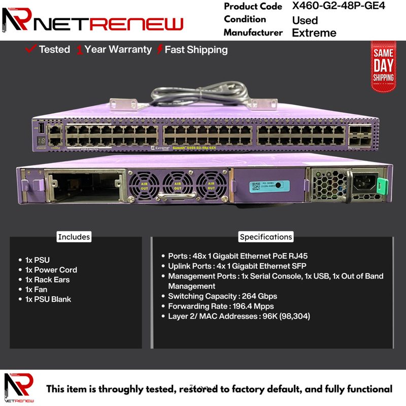 Коммутатор Extreme X460-G2-48P-GE4