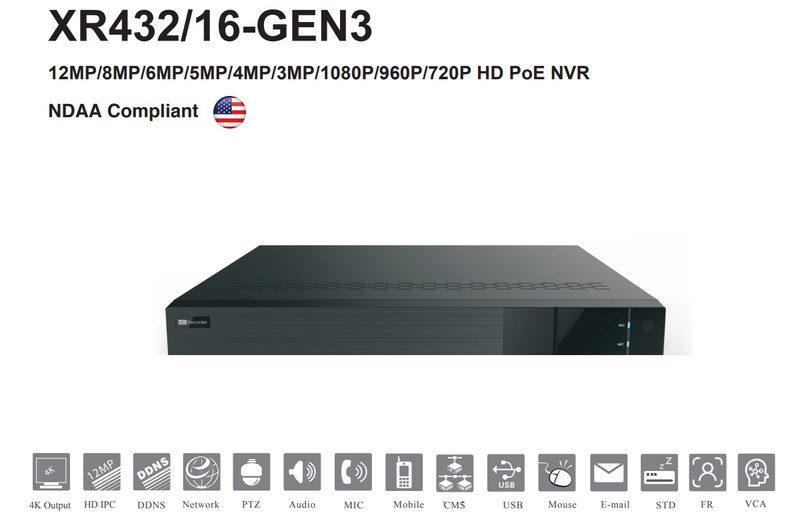 Видеорегистратор XR432/16-GEN3