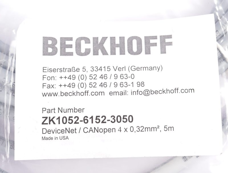 Кабель Beckhoff ZK1052-6152-3050