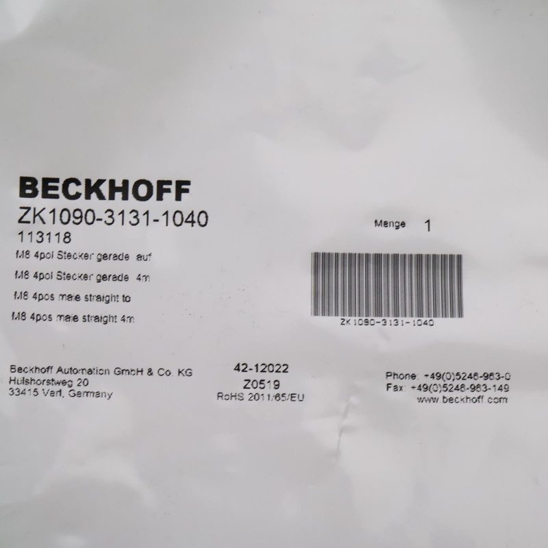 Кабель Beckhoff ZK1090-3131-1040