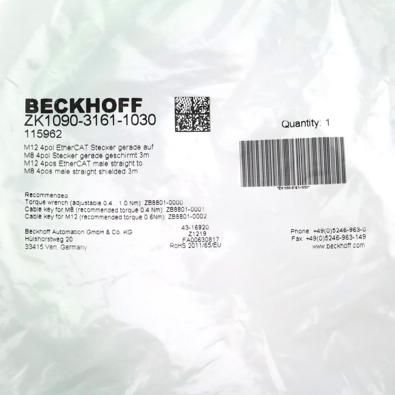 Кабель Beckhoff ZK1090-3161-1030