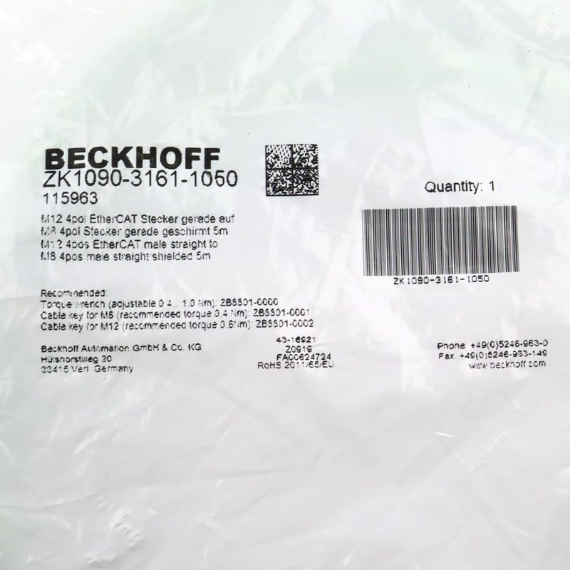 Кабель Beckhoff ZK1090-3161-1050