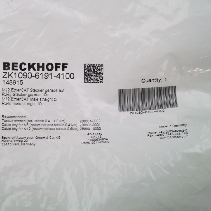 Кабель Beckhoff ZK1090-6191-4100