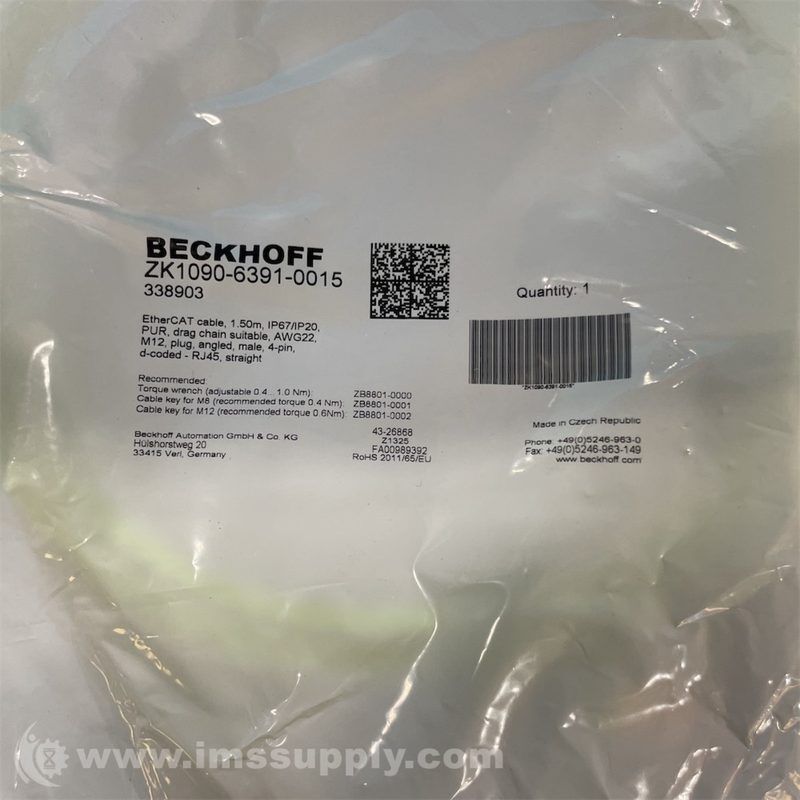 Кабель Beckhoff ZK1090-6391-0015
