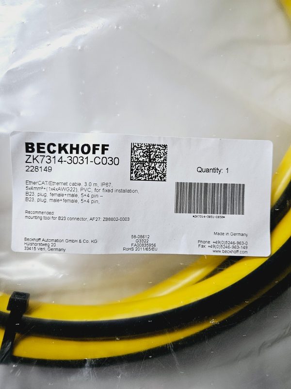 Кабель Beckhoff ZK7314-3031-C030