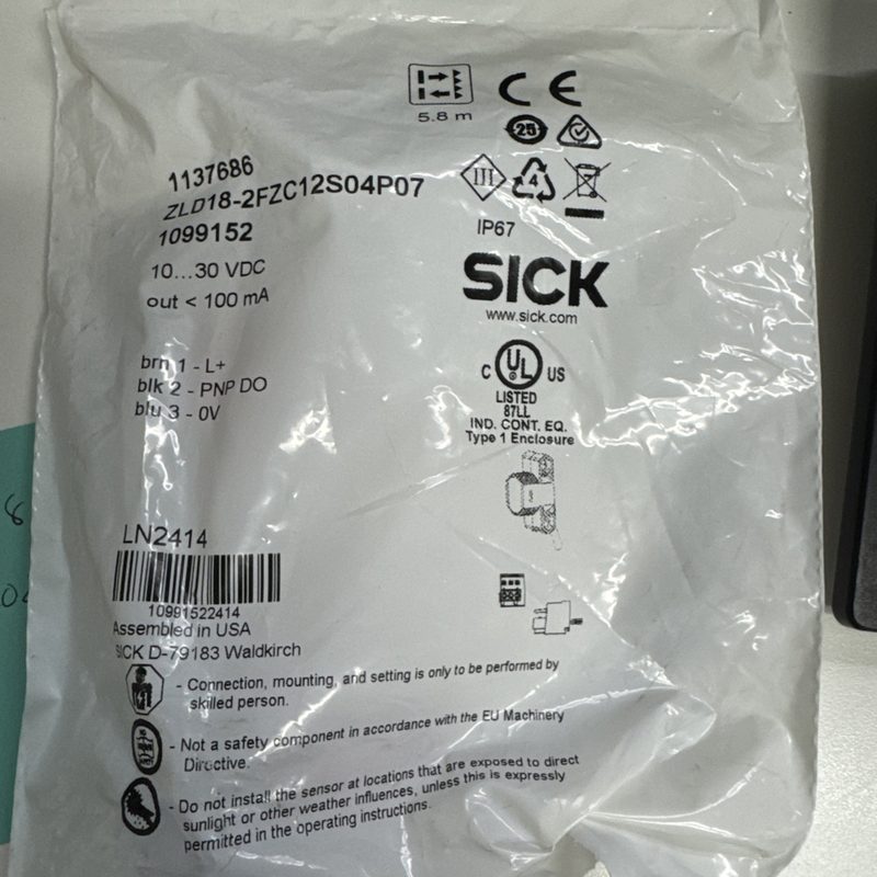Фотоэлектрический датчик SICK ZLD18-2FZC12S04P07